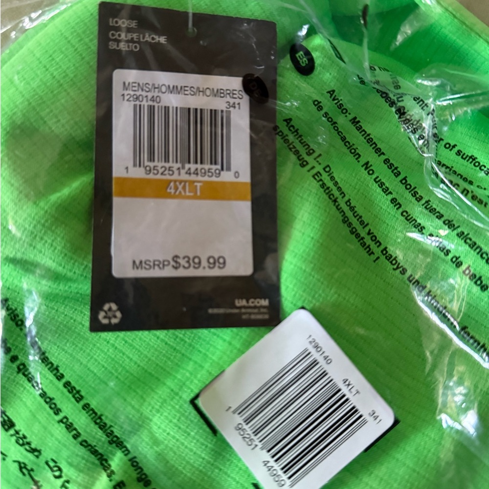 Under Armour Green Polo Shirt Brand new. Size 4XLT. - Picture 4 of 4